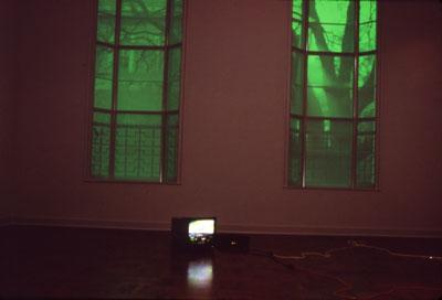 The Holy Mountain , 1996 One (1) video monitor, one (1) media player Dimensions variable Installation View, Portland Museum of Art, Portland OR, 1996 