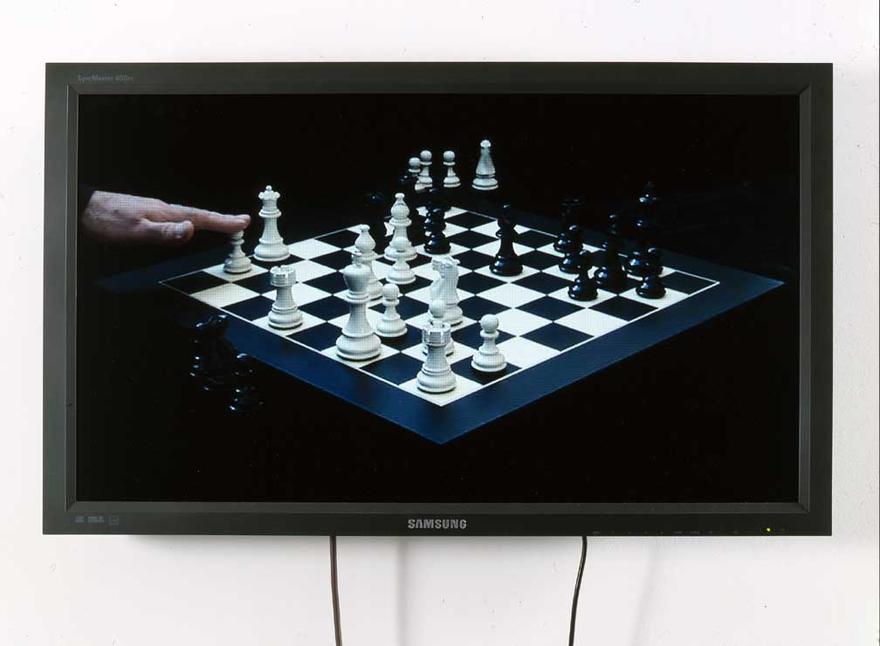 Like Me You Are Unlike Me The Game of the Century Donald Bryne vs. Bobby Fischer Rosenwald Memorial Tournament, 2008  One (1) flat panel monitor, one (1) media player Dimensions Variable  