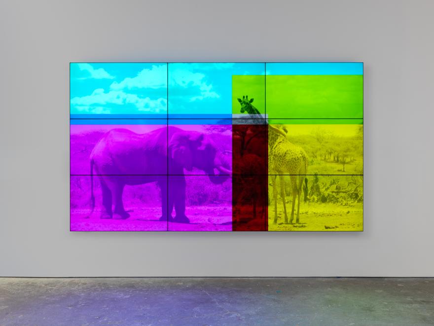 Time Compressed , 2017 Nine (9) monitor videowall Installation view, David Zwirner Gallery, New York, 2018