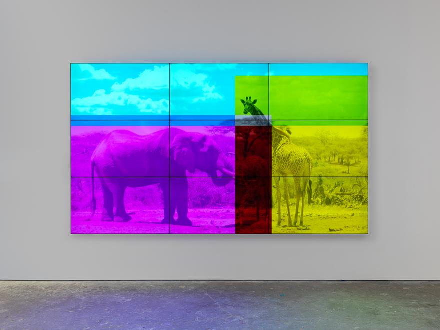 Time Compressed , 2017 Nine (9) monitor videowall Installation view, David Zwirner Gallery, New York, 2018