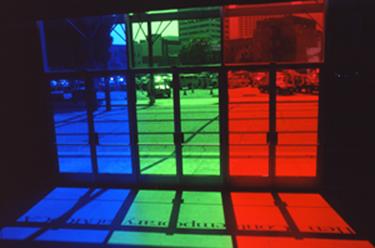 RGB Window for MOCA , 2001 Lee Filters  Installation view, Museum of Contemporary Art, Los Angeles, CA, 2001  