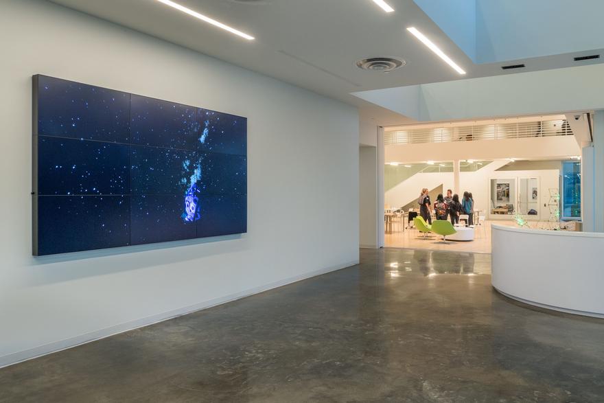 The Starry Messenger , 2014 9-monitor video wall 68 3/8 x 121 x 3 5/8 inches