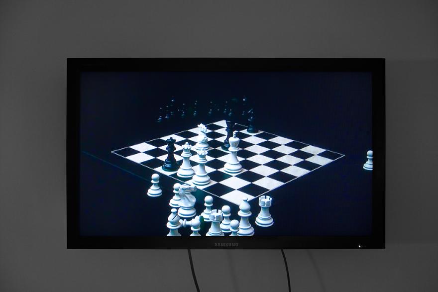 OFF WITH THEIR HEADS! Alice vs. The red Queen From Through the Looking Glass by Lewis Carroll, 1896 (Played by Diana Thater), 2008 One (1) video monitor, one (1) media player Dimensions variable  