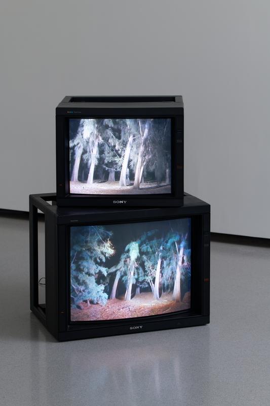   The best outside is the inside,  1998 Two (2) video monitors, two (2) media players Installation view, Bourse de Commerce - Pinault Collection, Paris, France, 2023 Photo by Aurélien Mole. Courtesy of Pinault Collection