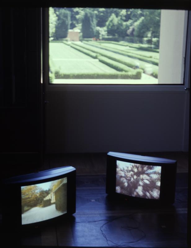 Perspective is an Energy , 1995 Four (4) video monitors, four (4) media players Installation view, Serralves Foundation, Lyon, France