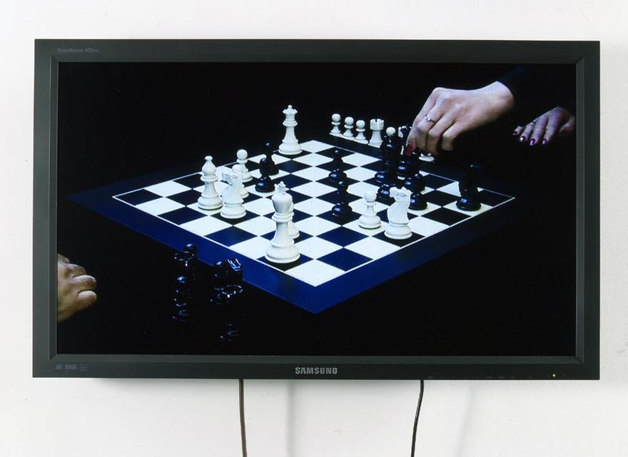 Staying is Nowhere Bobby Fischer vs. Boris Spassky 1992 World Championship Match Game 1 - Ruy Lopez "c95, 2008  One (1) flat panel monitor, one (1) media player Dimensions Variable  