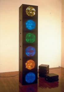 Six Color Sun, Vertical Stack, 2000 Six (6) video monitors, six (6) media players