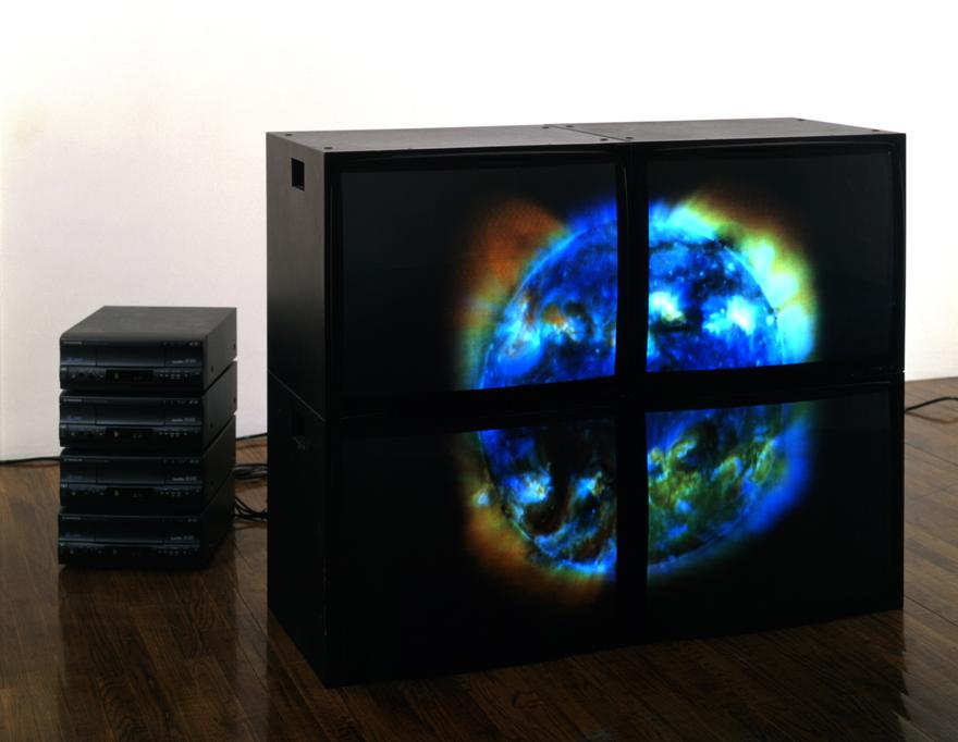 Composite Sun Videowall , 2000 One (1) four-monitor video wall, four (4) media players, one (1) synchronizer Dimensions variable  