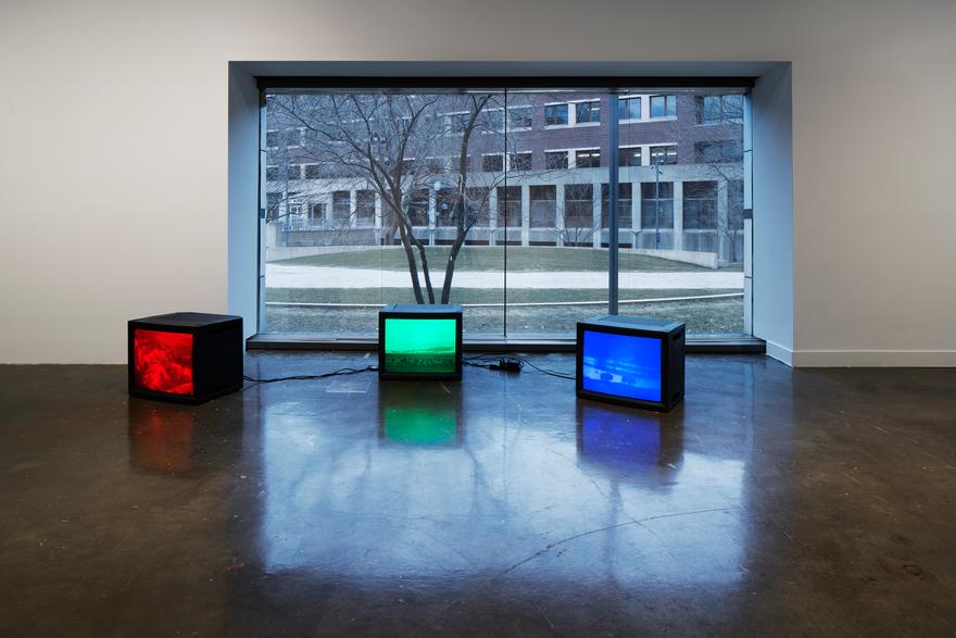 Snake River, 1994 Three (3) video monitors, three (3) media players, and digital files Installation view, MIT List Visual Arts Center, Cambridge, 2018